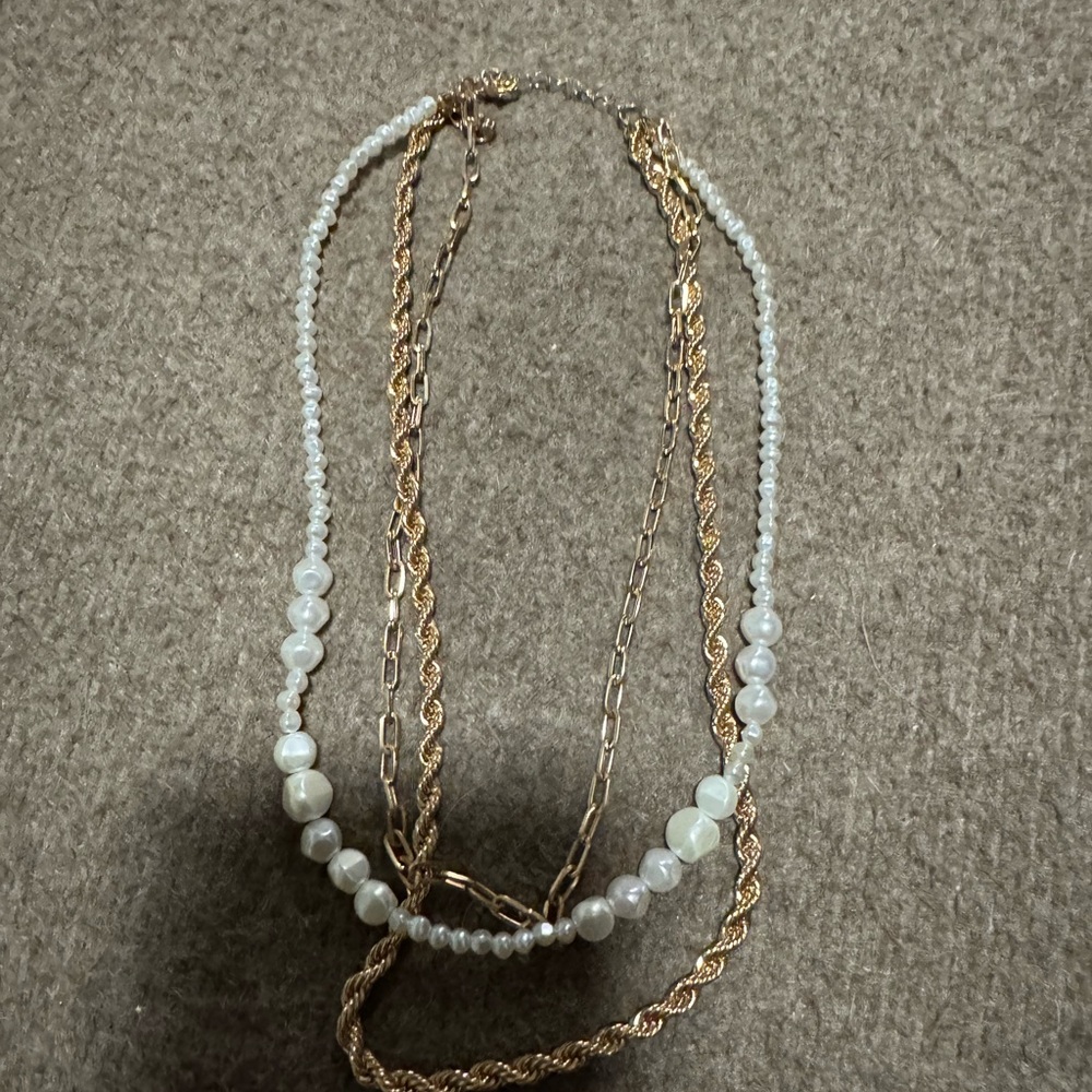 Elegant Gold and Silver Layered Necklace